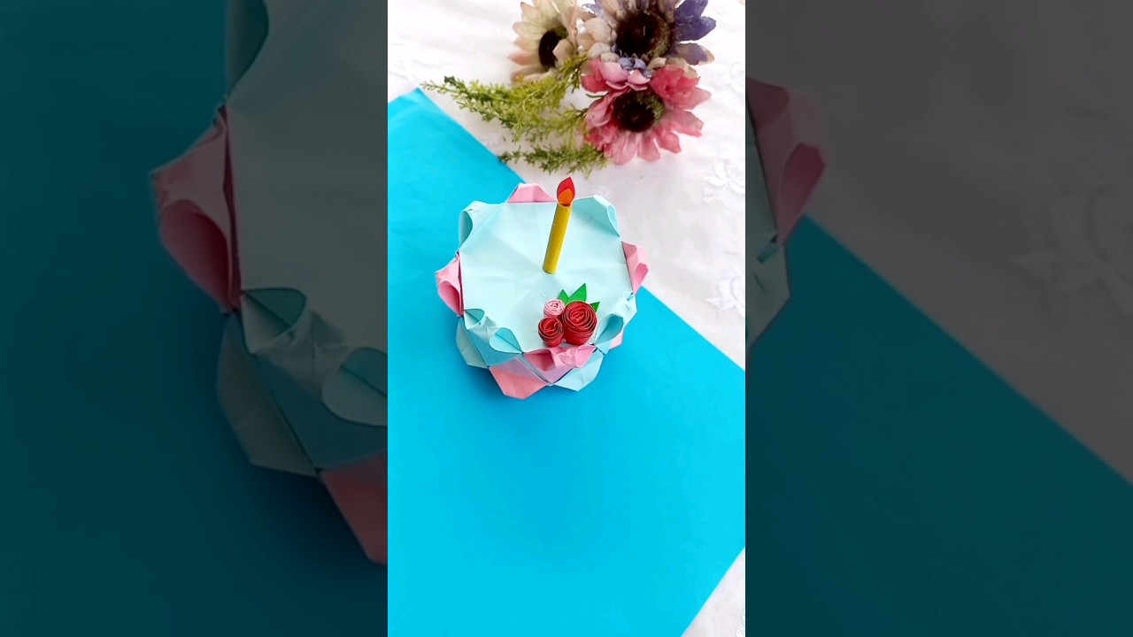 Diy paper cake 🎂 how to make paper cake 