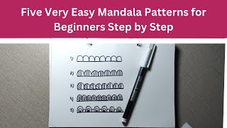 Five Very Easy Mandala Patterns for Beginners Step by Step