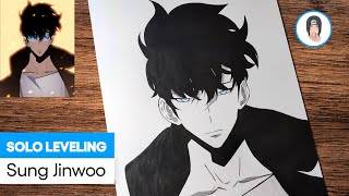 How to draw Sung Jin Woo from Solo Leveling - Easy Drawing Tutorial