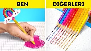 POPÜLER OLMAK İÇİN EN ÇILGIN OKUL HİLELERİ || 123 GO! dan Deha DIY Okulu Ve Yaratıcı Kızsal Hileler