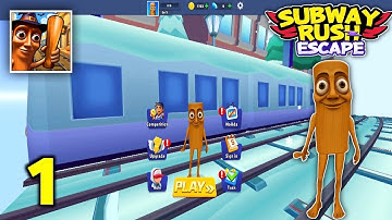 🚉 Subway Rush Escape | NEW Wooden Stick Character Gameplay Part 1 😱 | Endless Running Fun