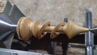 Wood turning - making the most beautiful two-ring wood lathe