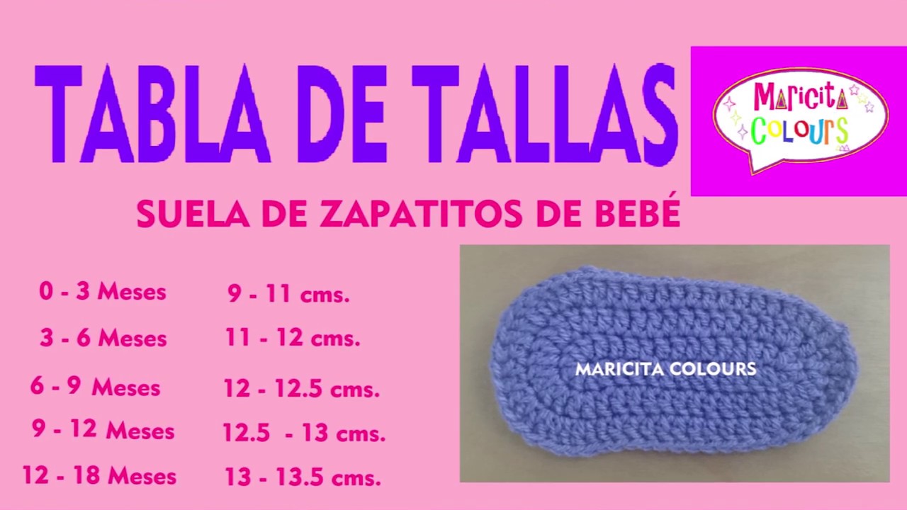 Sandalias a Crochet Kim Y Tabla de Tallas por Maricita Colours - YouTube