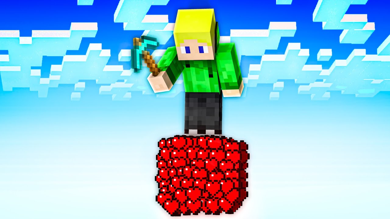 Minecraft, de az egész világ EGYETLEN SZÍV BLOCKBÓL ÁLL!!