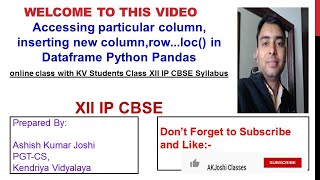 Celebrity Accessing particular columns,inserting new column,new row...loc() function Python Pandas DataFrame . Profile