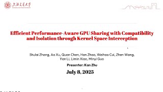 Famous USENIX ATC '25 - Efficient Performance-Aware GPU Sharing with Compatibility and Isolation through... Wealth