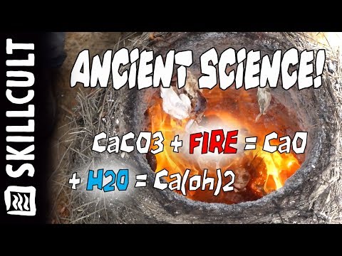 PRIMITIVE FIRE SCIENCE!  Burning Shells Into Lime In a Grass Straw & Clay Furnace