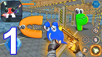 Alphabet Shooting FPS Commando - Gameplay Walkthrough Part 1 Anomalus,Interloper,Lambda (iOS,Android