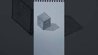 How to draw a 3D cube | Pencil shading a cube | Pencil shading for beginners #shorts