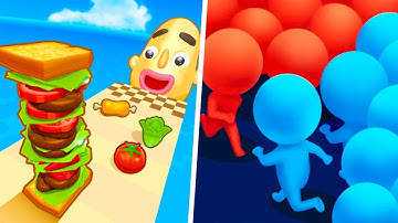 Sandwich Runner, Count Masters - Mobile Games Walkthrough (New Update Gameplay Android)