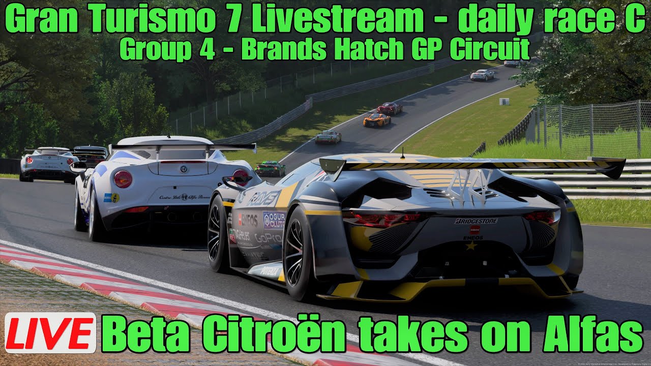 Gran Turismo 7 livestream - Daily race C....Group 4 - Brands Hatch GP ...