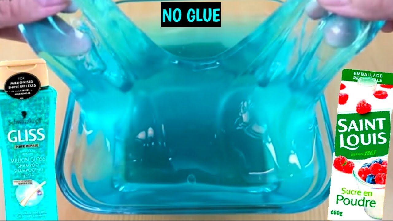 RECETTE DE SLIME SANS COLLE AVEC GEL DOUCHE / LIQUIDE VAISSELLE ET