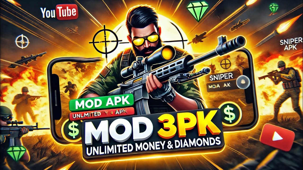 Sniper 3D Mod Apk Unlimited Money & Diamonds All Weapons