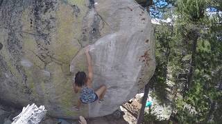 Sheila Climbs Jedi Jake V7 - Tuolumne Meadows