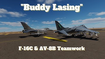 DCS 2.8 | "Buddy Lasing" | F-16C & AV-8B Teamwork |  VR