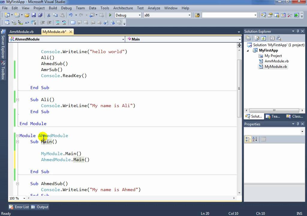 011 Startup Module Subs with same names-vb.net 2010 - YouTube