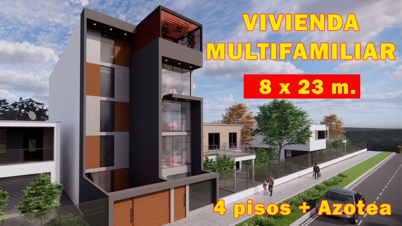 VIVIENDA MULTIFAMILIAR 8x23 m / 4 pisos + Azotea