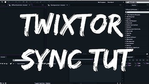 Twixtor Sync Tutoial - By Ventiquity