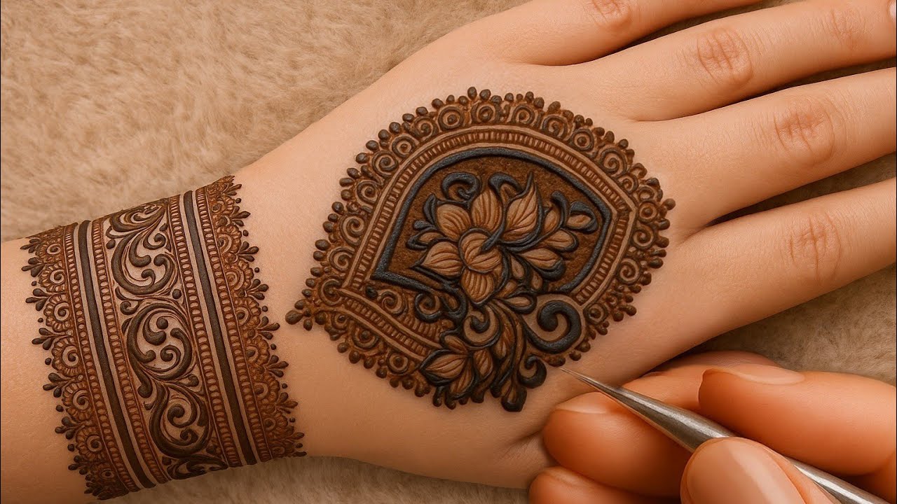 Beautiful floral 🌺🌹🪷 Back Hand Mehndi Design|| Pakistani Patterned Mehandi Design 