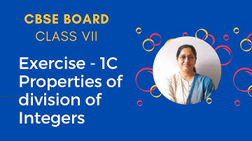 CBSE BOARD -  Class VII Math - math solutions - Shilpa Joshi -  properties of division of integers