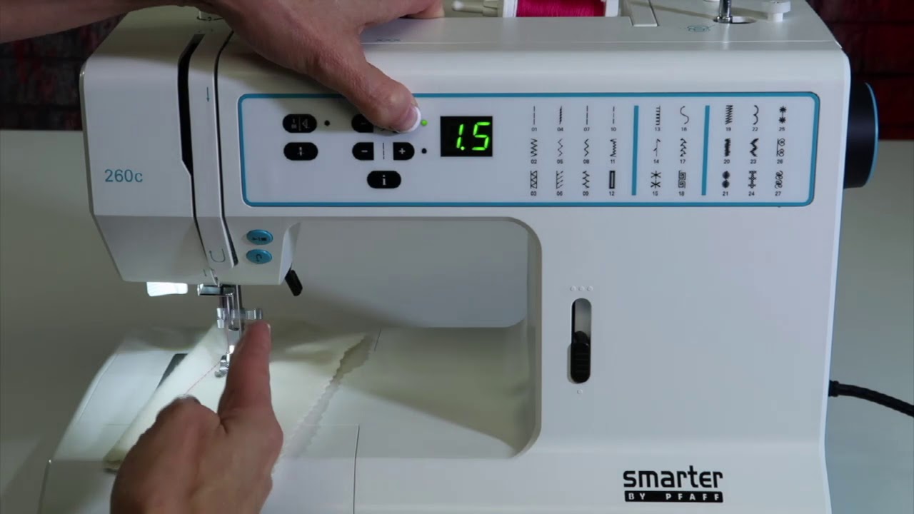 SMARTER by PFAFF 260c 7 Selecting Stitches & Settings - YouTube