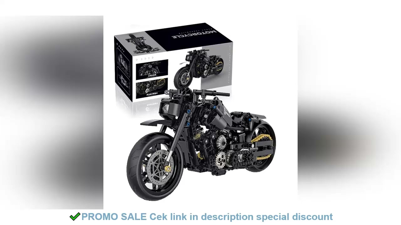 586Pcs Classic Motorbike Building Model Blocks Moto Road Racer Bricks Christmas Gifts Toys for Kid B