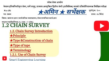 1.2. Chain Survey Introduction1.2.1. Use of Chain Survey1.2.2. Method of Chain Survey