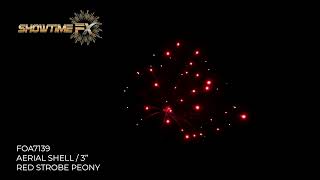 7139 3inch Aerial Shell Red Strobe Peony