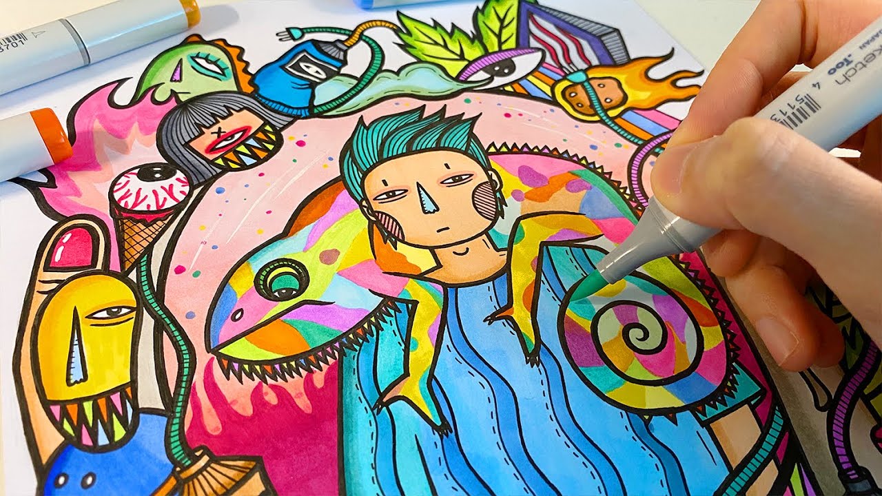 Painting with World's Most Expensive Markers Copic Marker