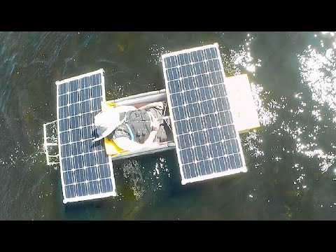 Solar powered boat. No battery, just the sun