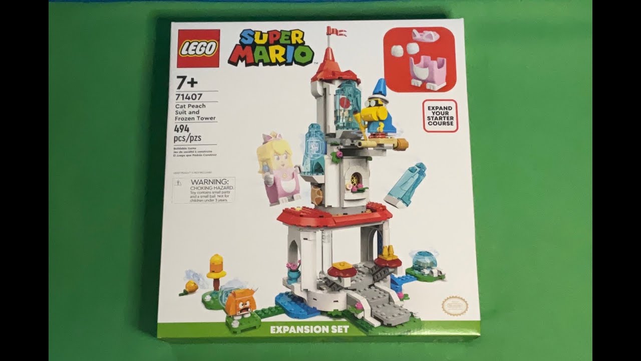 Lego Super Mario Unboxing and How to Build: Cat Peach Suit and Frozen Tower 71407 Part 2 of 2