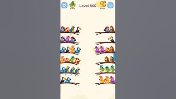 Bird Sort Color game level 866 solution #shorts
