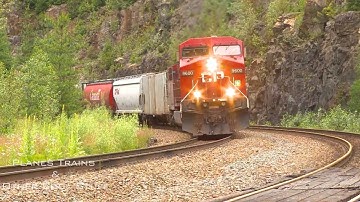 2010, CP Rail freight train approaching Rogers Pass, BC - pure sound