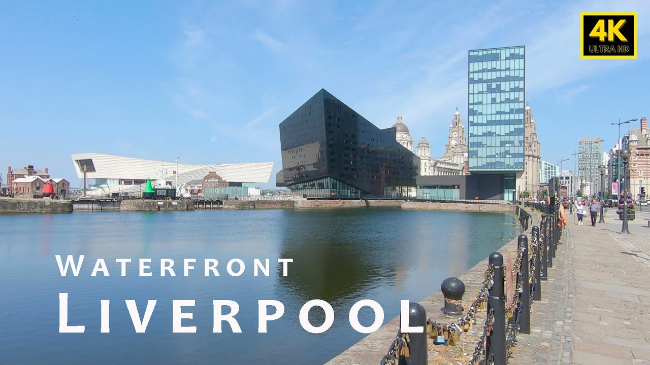 🇬🇧 Liverpool walk from Liverpool One to Waterfront, Pier Head, De Wadden Schooner, Titanic Memorial