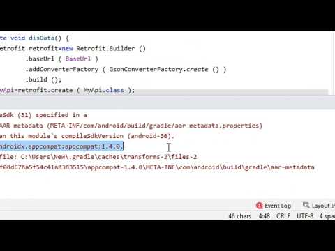 Android Studio | The minCompileSdk (31) specified in a
