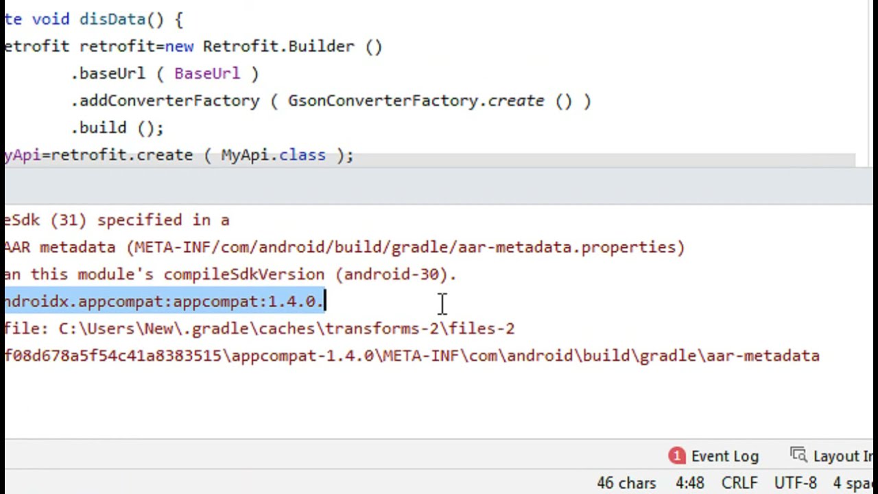 Android Studio The MinCompileSdk 31 Specified In A YouTube