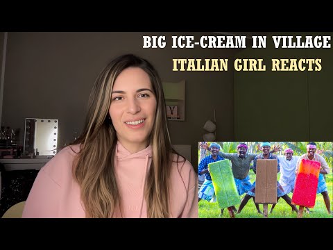 Italian Girl Reacts To Big Ice-cream By Indian Village Cooking Channel