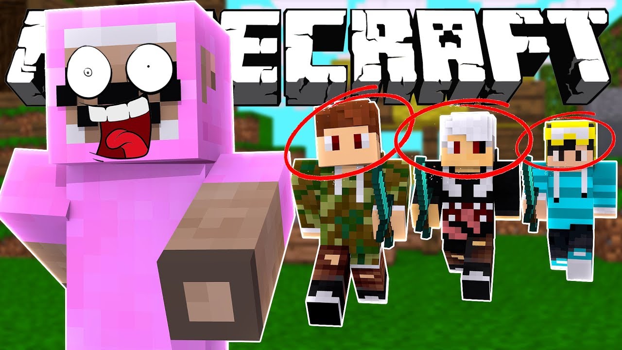 THIS ISN'T FAIR!! EVERYONE IS CHASING ME!! Minecraft BATTLE ROYALE