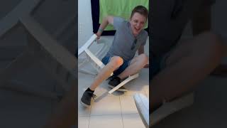 Guy Hilariously Breaks Plastic Chair  😂