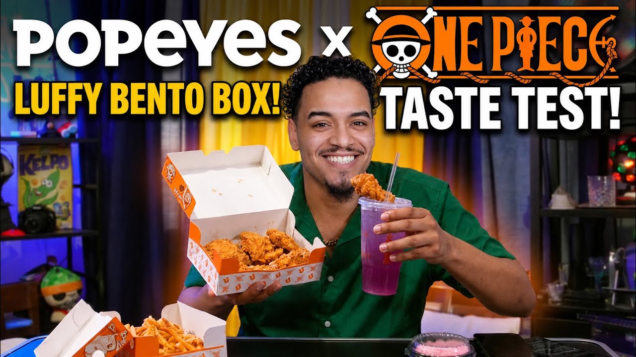 Popeyes x One Piece Luffy Bento Box Taste test