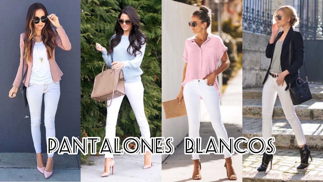 OUTFITS PANTALÓN BLANCO CASUALES | MODA Y TENDENCIAS 2021 - YouTube