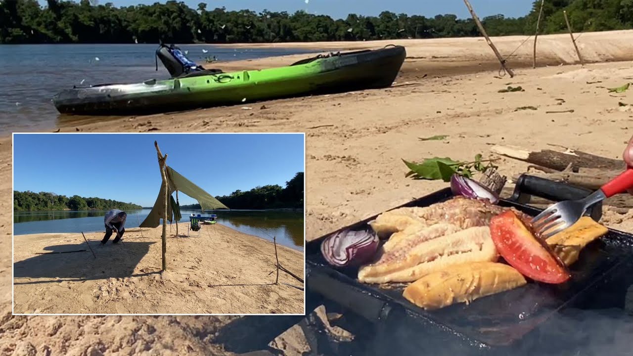 CATCHING PREHISTORICAL FISH WITH GIANT WORM (Catch and Cooking)