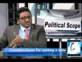 Political scope considerations for casting a vote
