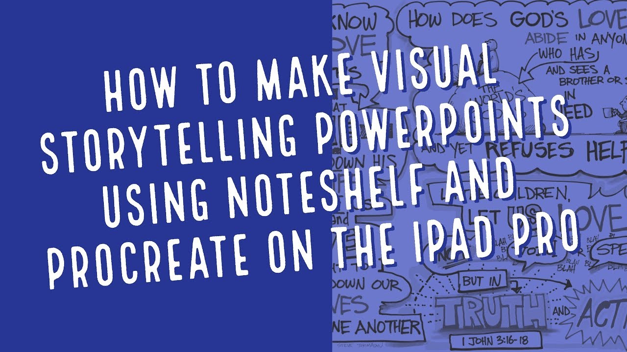How to create storyboard powerpoints using noteshelf and procreate on
