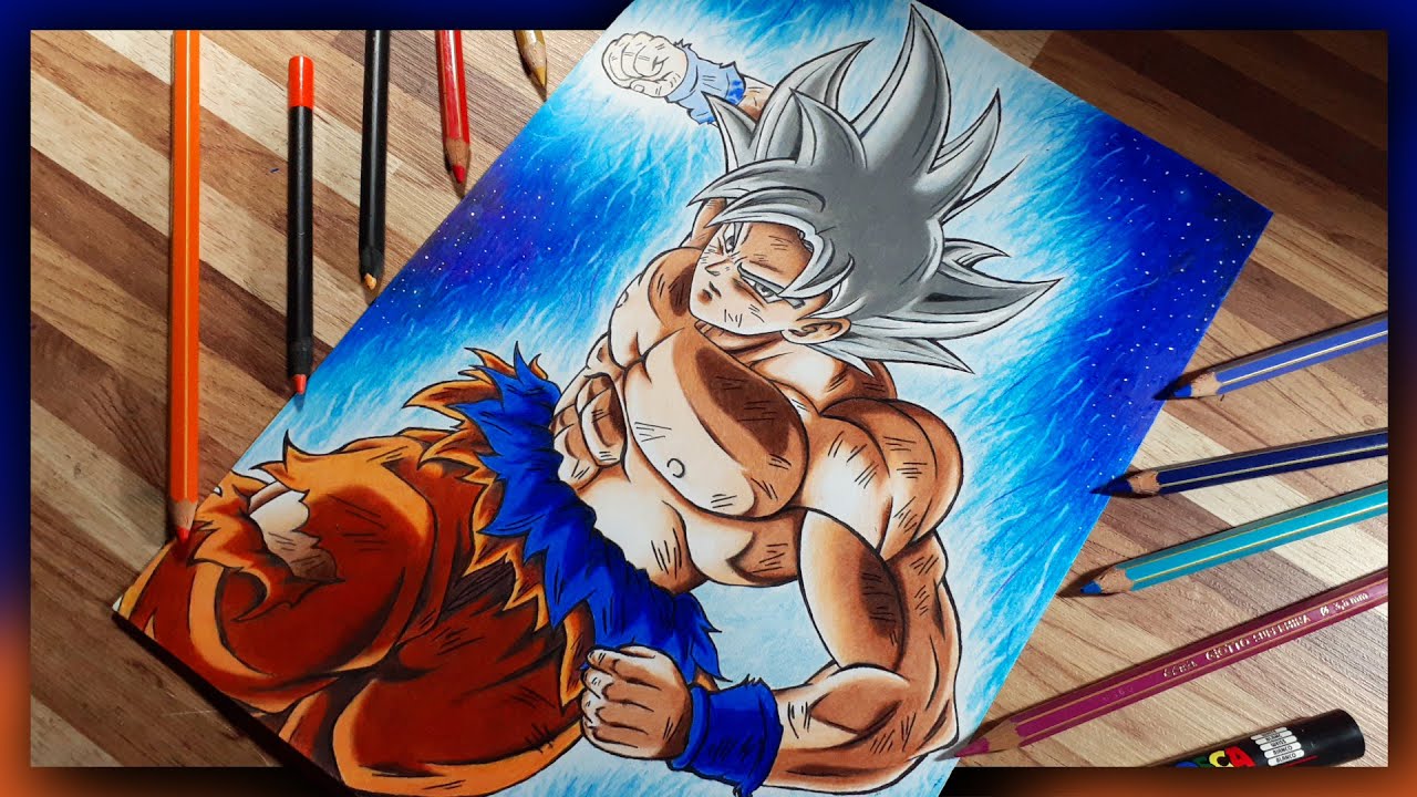 Desenhando Goku e Naruto (Speed drawing Naruto Modo Rikudou e Goku Instinto  Superior) 