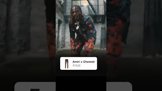 Flipp Dinero rockin Amiri x Chemist in his recent “Ain't My Dog” video #shorts #fyp
