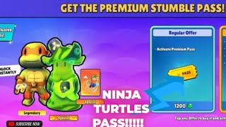 New Ninja Turtle Stumble Pass *Jump Special emote* #stumbleguys