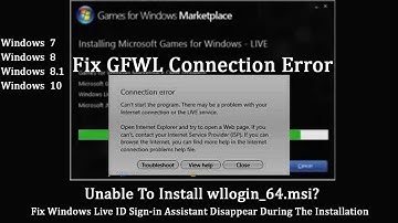 Fix Windows Game For Live Connection Error | Fix Wllogin.msi Disappearing Win 7/8/8.1/10