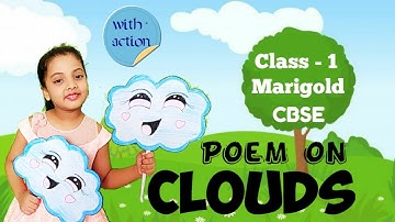 Cloud Poem | Clouds Poem Class1 | Poem with Action | Cloud Class 1 English/English Poem/Cloud | Poem
