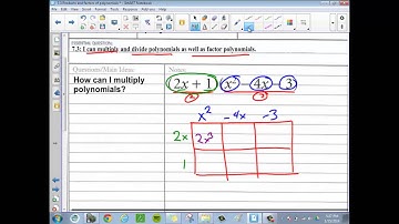 7.3 Products and factors polynomials - Multiply
